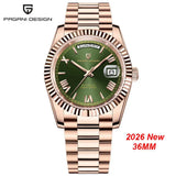 PAGANI DESIGN New D36 Gold Men's Watches Luxury Automatic Watch Men AR Sapphire Glass Mechanical wistwatch Local Shipping
