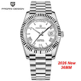 PAGANI DESIGN New D36 Gold Men's Watches Luxury Automatic Watch Men AR Sapphire Glass Mechanical wistwatch Local Shipping