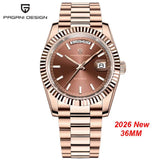 PAGANI DESIGN New D36 Gold Men's Watches Luxury Automatic Watch Men AR Sapphire Glass Mechanical wistwatch Local Shipping