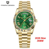 PAGANI DESIGN New D36 Gold Men's Watches Luxury Automatic Watch Men AR Sapphire Glass Mechanical wistwatch Local Shipping