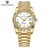 PAGANI DESIGN 2026 New DD36 Gold White Luxury Automatic Watch Men AR Sapphire Glass Date Week Mechanical Wristwatch Men ST16 Mov