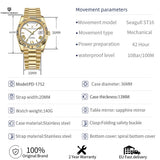 PAGANI DESIGN New D36 Gold Men's Watches Luxury Automatic Watch Men AR Sapphire Glass Mechanical wistwatch Local Shipping