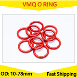 WD CS 3.1mm 3.5mm OD 10mm - 78mm Silicone Rubber O-RING VMQ Sealing Rings Repair Skeleton Oil Seal Gasket O Ring Washer
