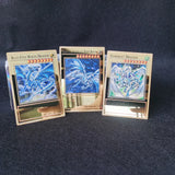 Yugioh Golden Metal Cards Yu-Gi-Oh Alloy Collection Card Blue Eyes Dark Magicial Obelisk Slifer Ra Kids Christmas Birthday Gift