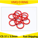 WD CS 3.1mm 3.5mm OD 10mm - 78mm Silicone Rubber O-RING VMQ Sealing Rings Repair Skeleton Oil Seal Gasket O Ring Washer