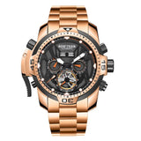 Reef Tiger/RT Sport Watch Complicated Dial with Year Month Perpetual Calendar Steel Bracelet Watches RGA3532