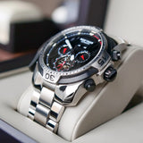 Reef Tiger/RT Sport Watch Complicated Dial with Year Month Perpetual Calendar Steel Bracelet Watches RGA3532