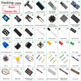 Keyestudio Raspberry Pi 4B Basic/Super Starter Kit DIY Electronic Kit For Raspberry Pi Kit  28/32 Projects  (NO RPI 4B Board)