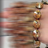 Vintage Geometric Glass Crystal Necklace Creative Trend Clothing Accessories Copper Claw Set Crystal Jewelry