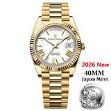 PAGANI DESIGN Men's Watch 2026 New Rose Gold Blue DD40 Automatic Watch Men Mechanical Wristwatch Sapphire glass Waterproof Watch