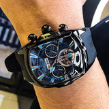 Reef Tiger/RT Top Brand Luxury Big Watch for Men Blue Dial Mechanical Tourbillon Sport Watches Relogio Masculino RGA3069