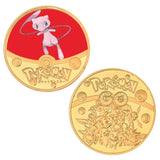 Pokemon Anime Gold Plated Gold Coin Game Commemorative Coin Pikachu Mewtwo Charizard Gold Coin Game Collection childrens gift