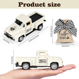 Alloy Vintage Coffee Truck Mini Casting Farmhouse Decor with Bean Bag Non Electric Desktop Accessory for Coffee Bar Display