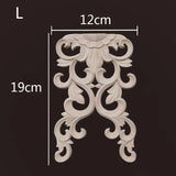 Antique Onlays Mouldings Rubber Wood Appliques for Furniture Home Decoration Wood Figurines for Decor Wood Carving Decal