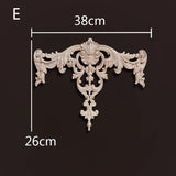 European Style Wood Applique Background Wall Decoration Floral Wood Decals for Wall  Antique Onlays Mouldings Home Decor Items