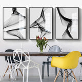Unframed Nordic Black White art wall art Canvas Painting posters Prints Abstract line Picture for Living Room Morden Home Decor