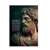 Seneca Statue Art Canvas Painting Making Noble Resolutions Inspirational Quotes Posters and Prints for Office Room Home Decor