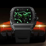 CERIEPON Fully Automatic Luminous Men's Branded Hollowed Out Wine Barrel Shaped Men's Mechanical Men's Watch 5ATM