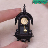 Vintage Simulation Wall Clock Model Living Room Decor 1/12 Home Clock House Micro Scene Accessories