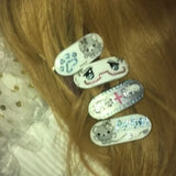 Vintage Y2K Kawaii Dog Paw Angel Bear Cross Wings Sweet Side Clip Hairpin Hair Accessories For Women Girls