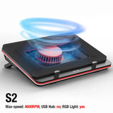 IETS GT500 Laptop Cooling Stand V2/V1/S2/B0 Series Cooling Pad 5000RPM External Cooler for 13", 15” to 17.3" Gaming Notebooks