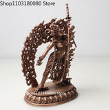 15cm Exquisite Red copper Carving Naro Kachod Vajrayogini Buddha statue Tibet buddhism sculpture