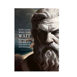 Seneca Statue Art Canvas Painting Making Noble Resolutions Inspirational Quotes Posters and Prints for Office Room Home Decor