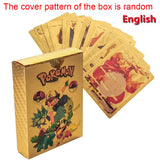 55PCS Pokemon Cards Vmax GX Gold Foil Flash Box Party Interactive Game English Spanish Colorful Game Battle Collection Card Gift