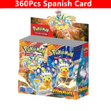 90-360Pcs English French Spanish Carta Karten Pokemon Cards Sun Moon Evolutions Booster Box Collectible Tradiner Card  for child