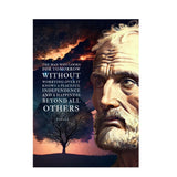Seneca Statue Art Canvas Painting Making Noble Resolutions Inspirational Quotes Posters and Prints for Office Room Home Decor