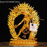23cm Copper gilding Kaque Buddha Mother Naluo Dakini statue Tibet  Naro Kachod Vajrayogini sculpture