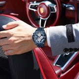 POEDAGAR Original Fashion Men Clock Waterproof Luminous Chronograph Date Watch For Man Stainless Steel Quartz Men's Watches Male