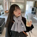 2025 New Knitted Red Scarf Women Winter Simple Classic Solid Color Wraps Men Couple Scarf New Soft Warm Thermal Wool Muffler