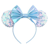 Colorful Sequins 5"Bows Mouse Ear Headbands for Adults Girls Festival Party Hair Accessories Women Girls Rainbow Hairbands