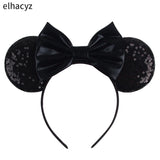 Colorful Sequins 5"Bows Mouse Ear Headbands for Adults Girls Festival Party Hair Accessories Women Girls Rainbow Hairbands