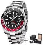 PAGANI DESIGN 2026 40MM Luxury Men GMT Automatic Machinery Watch Ceramic Bezel Jubilee Strap Sapphire Waterproof Watches for men