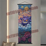 Printed Pokemon Poster, Anime Wall Artwork, Gengar Eevee Pikachu Images, Scroll Paintings, Retro Artist Home Living Room Decor