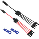 2/4PCS Solar Connectors Waterproof Y-shaped 5 Way Adapter Solar Cable Parallel Adaptor Heat Resistant Panel Wire Connector Hotsa