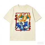 Pokémon Charizard Evolution Printed Pure Cotton T-shirt Men and Women Spring/Summer New Collection Fashion Short Sleeved Shirt