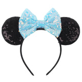 Colorful Sequins 5"Bows Mouse Ear Headbands for Adults Girls Festival Party Hair Accessories Women Girls Rainbow Hairbands