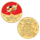 Pokemon Anime Gold Plated Gold Coin Game Commemorative Coin Pikachu Mewtwo Charizard Gold Coin Game Collection childrens gift