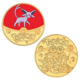 Pokemon Anime Gold Plated Gold Coin Game Commemorative Coin Pikachu Mewtwo Charizard Gold Coin Game Collection childrens gift