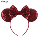 Colorful Sequins 5"Bows Mouse Ear Headbands for Adults Girls Festival Party Hair Accessories Women Girls Rainbow Hairbands