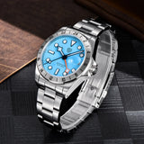 RollsTimi New luxury Automatic Mens Watch GMT NH34 Stainless Steel Mechanical Waterproof Wrist Watch for Men Sapphire Dial Watch