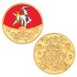 Pokemon Anime Gold Plated Gold Coin Game Commemorative Coin Pikachu Mewtwo Charizard Gold Coin Game Collection childrens gift