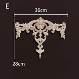 European Style Wood Applique Background Wall Decoration Floral Wood Decals for Wall  Antique Onlays Mouldings Home Decor Items