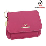 Royal Bagger Womens Wallet Small Rfid Ladies Compact Bifold Leather Vintage Coin Purse Kiss Lock Trifold Purse Magnetic Opening