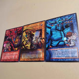 3pcs/set Yu-Gi-Oh! DIY 25th Anniversary Dark Style Egyptian God Series Self-made Card Obelisk The Tormentor Game Collection Card