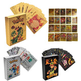 55PCS Pokemon Cards Vmax GX Gold Foil Flash Box Party Interactive Game English Spanish Colorful Game Battle Collection Card Gift