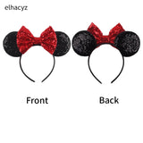 Colorful Sequins 5"Bows Mouse Ear Headbands for Adults Girls Festival Party Hair Accessories Women Girls Rainbow Hairbands